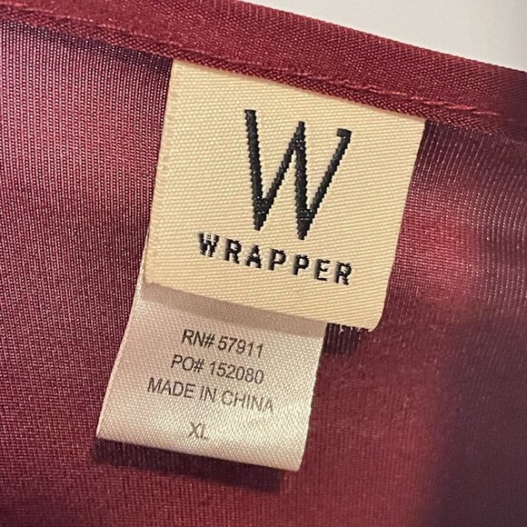 Wrapper Womens Open Front Cardigan XL Long Sleeve Lightweight Burgundy - Picture 4 of 4